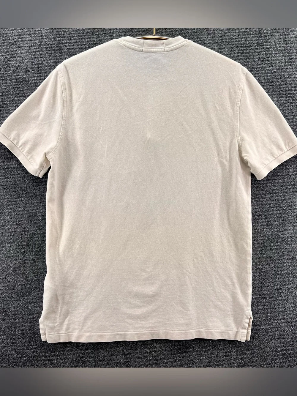 Polo Ralph Lauren Henley Shirt Mens Small Off White Featherweight Mesh Preppy